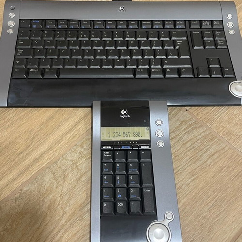 Logitech diNovo keyboard and MediaPad multimedia Bluetooth set used