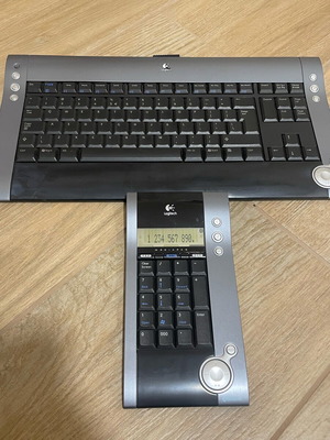 Logitech diNovo keyboard and MediaPad multimedia Bluetooth set used