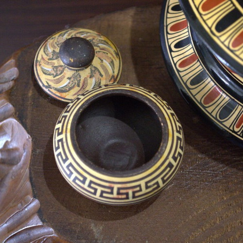 Vintage Greek Ceramic Ensemble in Ancient Greek Revival Style used