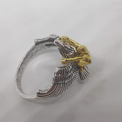 Men's eagle ring with gold detail size 12 like new