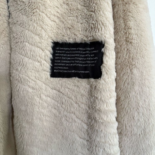 Moya jacket unisex eco fur like new, beige