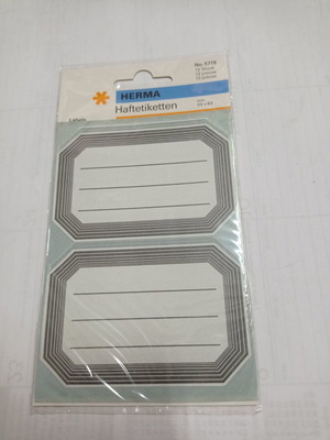 Simple gray labels new for notebooks and books