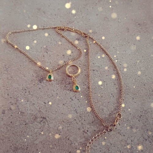 Bijou set earrings and necklace new