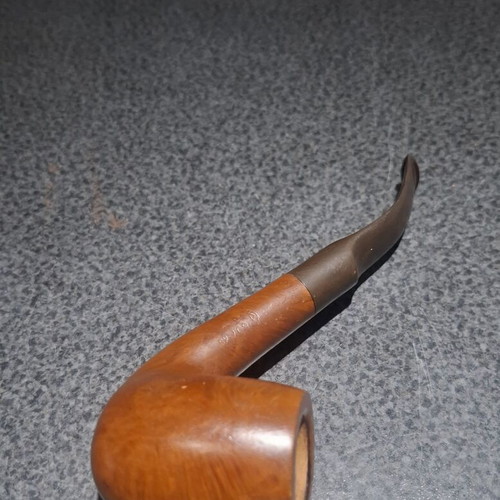Amphora Holland Vintage Bent Billiard Tobacco Pipe, Genuine Briar