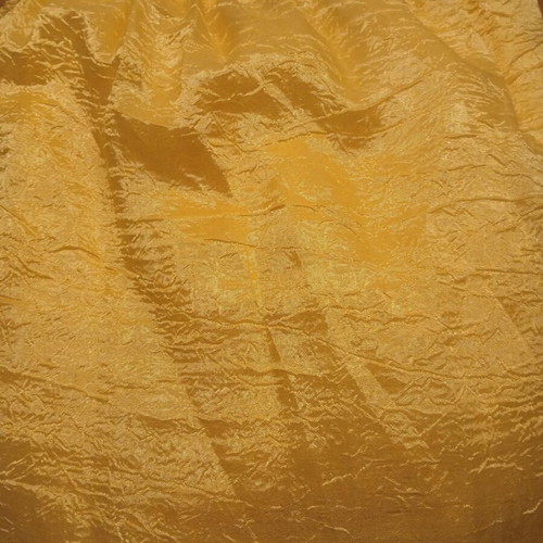Curtain ready-sewn like new, yellow crinkled fabric