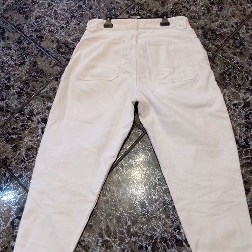 Bershka White Balloon Jeans Women XL Like New