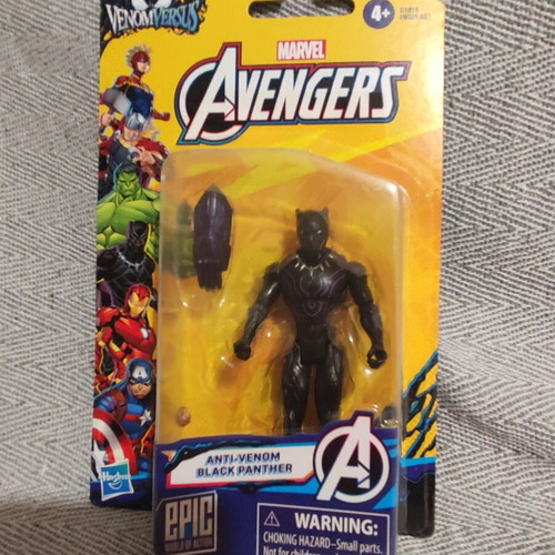 Anti Venom Black Panther figure Marvel Adventures by Hasbro new