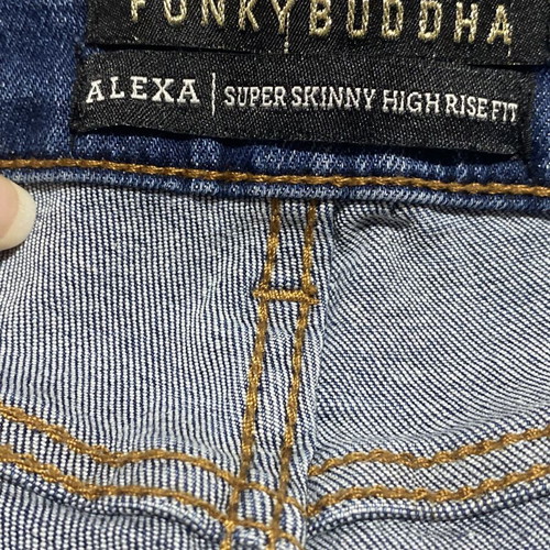 Funky Buddha Alexa Super Skinny Jeans Blue New