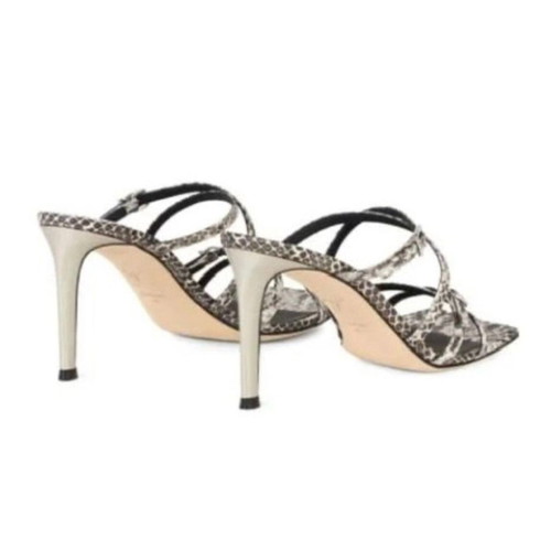 Giuseppe Zanotti snakeskin heel sandals used, metallic 85 heel, size 38.5