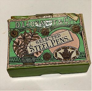 D. Leonardt & Co' s, selected steel pens - Κουτάκι με πένες-μύτες για κονδυλοφόρο