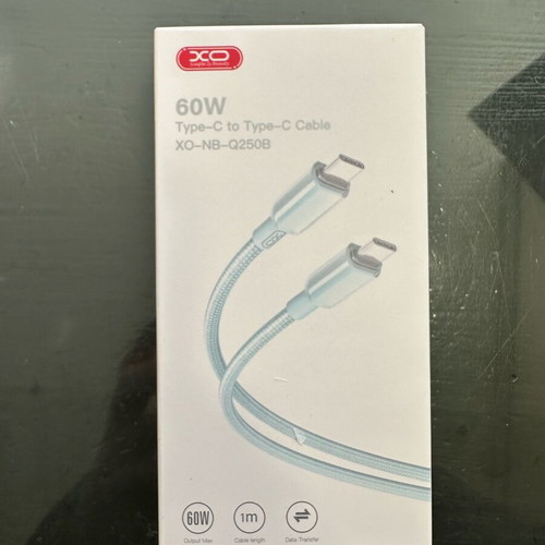 XO NB-Q250B 60W Type-C to Type-C Charging Cable 1m new