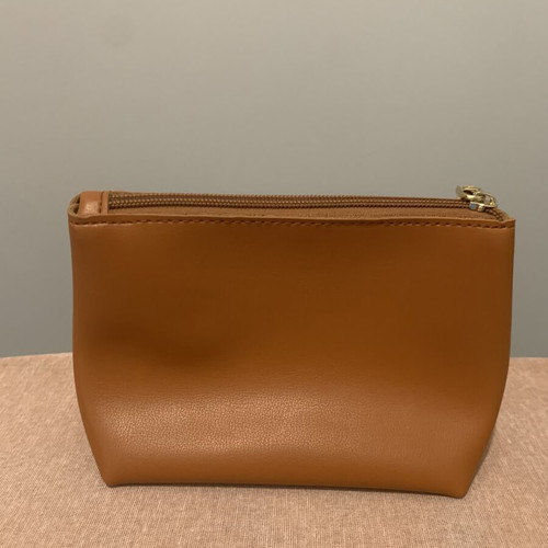 Brown wallet with zipper