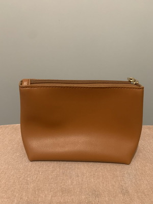 Brown wallet with zipper