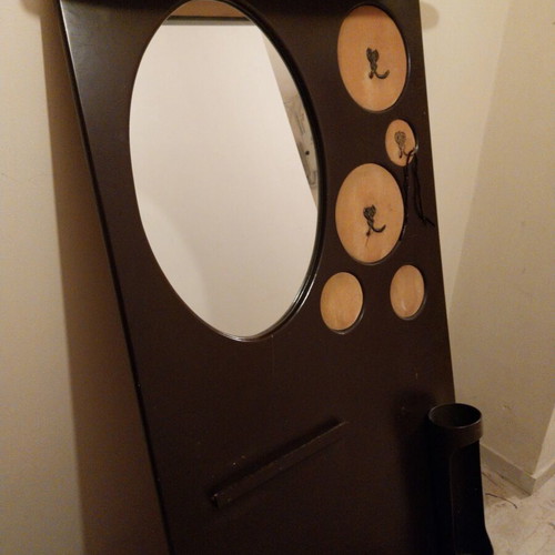 Vintage love hallstand used with hat rack, hooks, umbrella holder