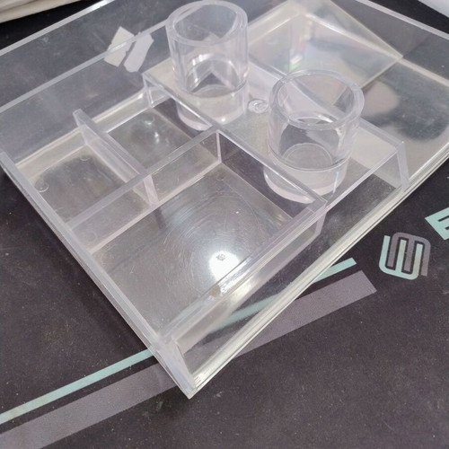 Acrylic Desk Organizer Transparent Used with Multiple Compartments