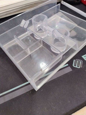 Acrylic Desk Organizer Transparent Used with Multiple Compartments