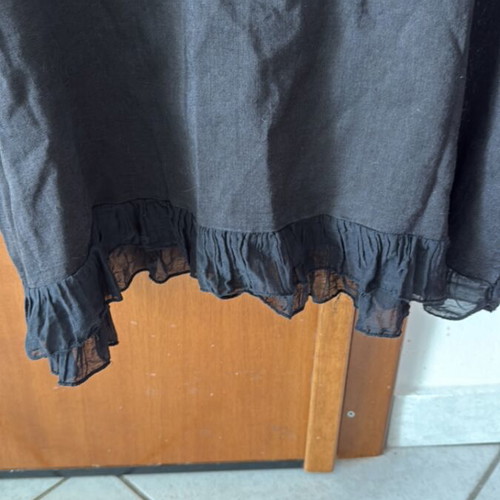 Linen blouse black one size like new