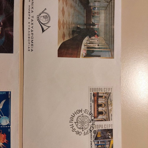 Europa first day covers 1990-1991-1995 used, set of 3