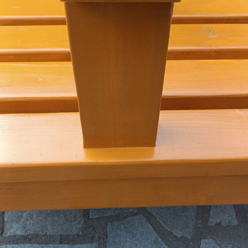 Wooden bench with center slat, new, 140x60cm