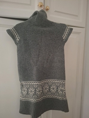 Zara wool dress with hood like new, white and gray