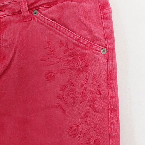 S.Oliver women's slim pants used, sizes M-L, red and pink
