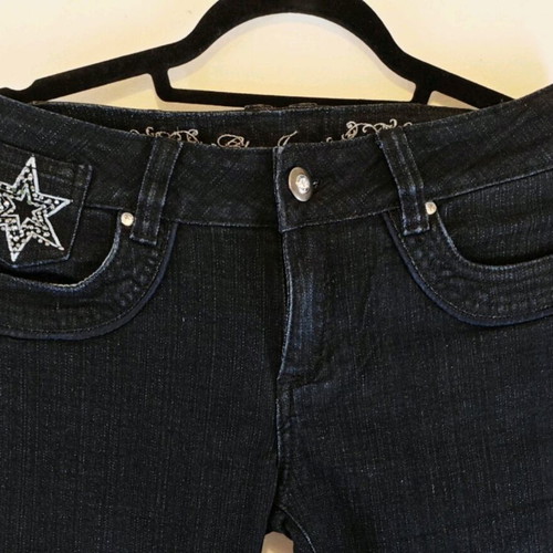 Y2K bootcut jeans like new, black, size M