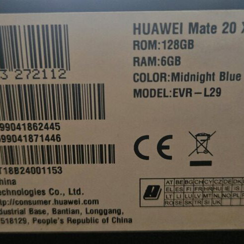 Huawei Mate 20 X new, blue, 128GB, Dual SIM, memory card