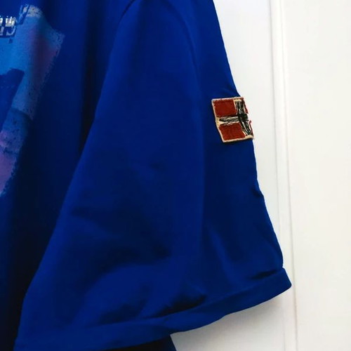 Napapijri Blue T-Shirt XL Like New, Cotton