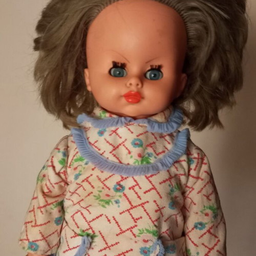 Vintage Greek doll 1970s-1980s used, collectible retro toy