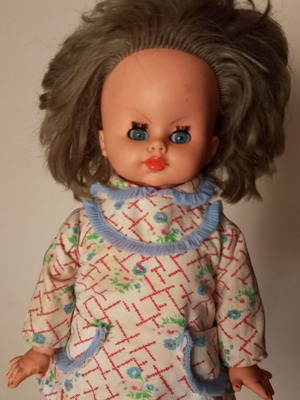Vintage Greek doll 1970s-1980s used, collectible retro toy