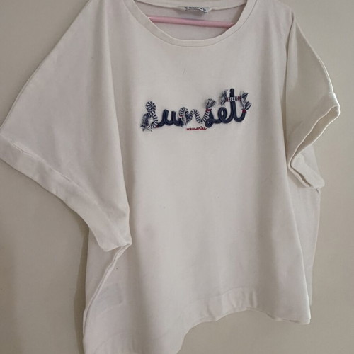 Mayoral children's blouse white with sunset embroidery like new