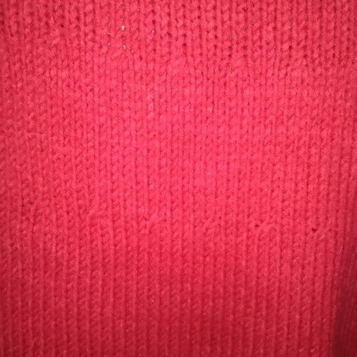Blouse used red, warm, merino wool, size M