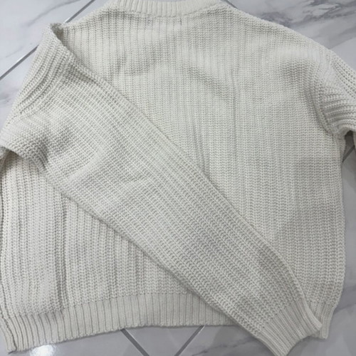 White knitted blouse used, size S
