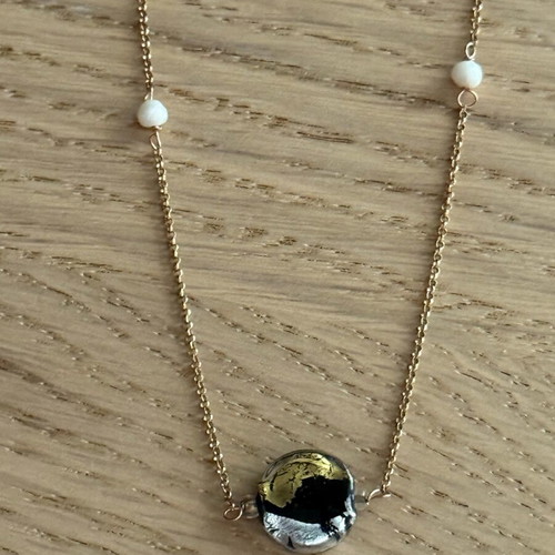 Antica Murrina Venezia necklace like new, black and gold