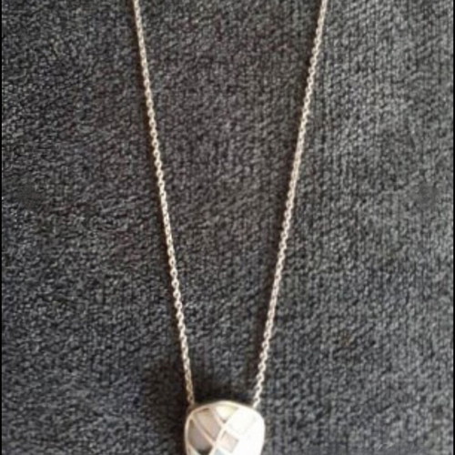 Vintage necklace with natural mother-of-pearl pendant used