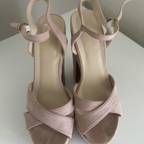 Alta Moda platform sandals size 38 used, pink, 15 cm heel