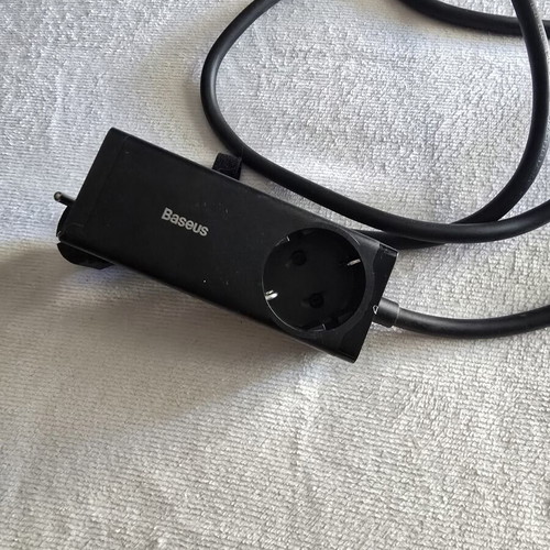 Baseus PowerCombo GaN3 Pro 100W charger with 2 USB-A and 2 USB-C ports, black