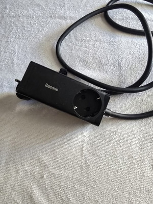 Baseus PowerCombo GaN3 Pro 100W charger with 2 USB-A and 2 USB-C ports, black