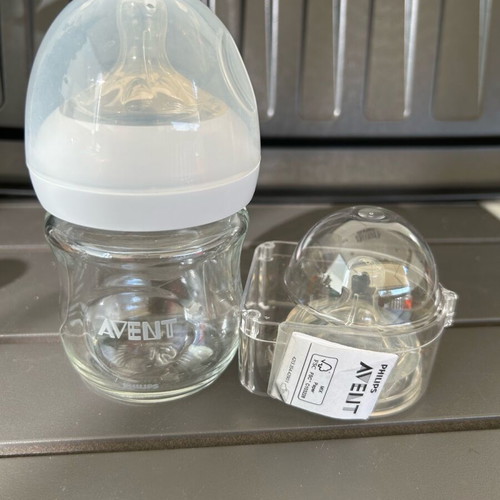 Small baby bottle set used NUK, Avent, MAM with silicone nipples