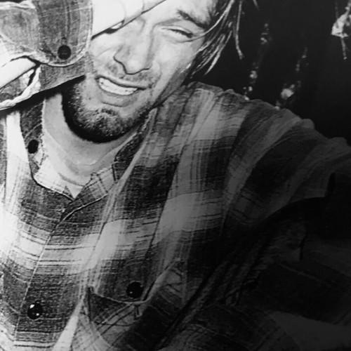 Kurt Cobain photo in A4 glass frame like new