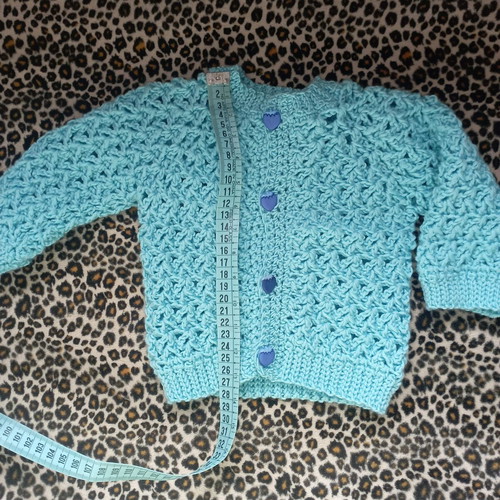 Baby knitted handmade boys cardigan new, blue