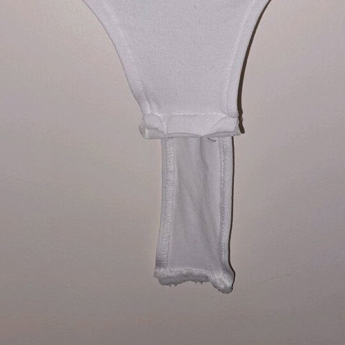 AMA white bodysuit shirt like new with ruffles and elastic waist