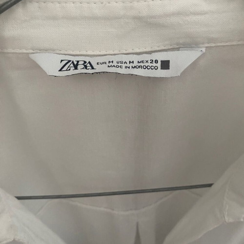 Zara cotton shirt short sleeve medium white like new