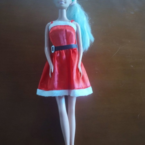 Doll with Santa Claus Costume used