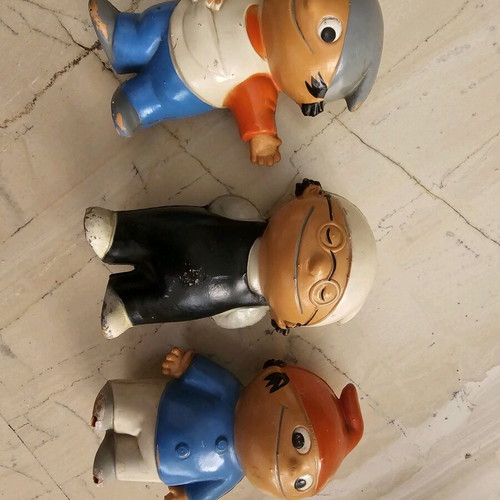 Mainzelmännchen figures vintage, used, all together
