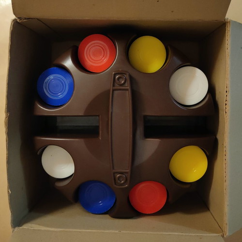 Revolving poker chip holder from the '80s like new, 200 chips