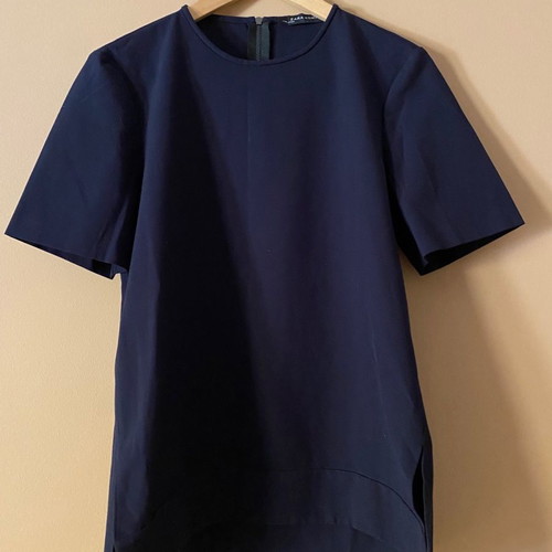 Zara short-sleeve blouse size M blue