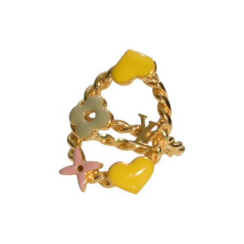Louis Vuitton Sweet Monogram spiral ring with pastel enamel and LV logo