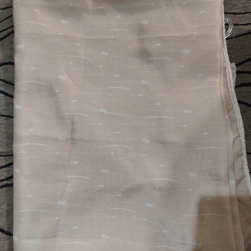 Shower curtain used with rings in powder pink shade 1.50 x 2.00 m