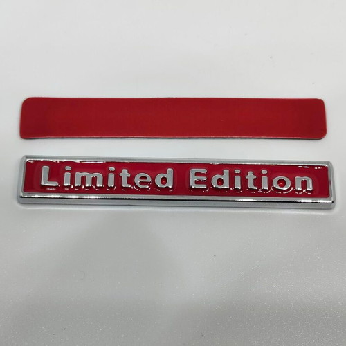 Metal Limited Edition Car Badge like new, red chrome finish